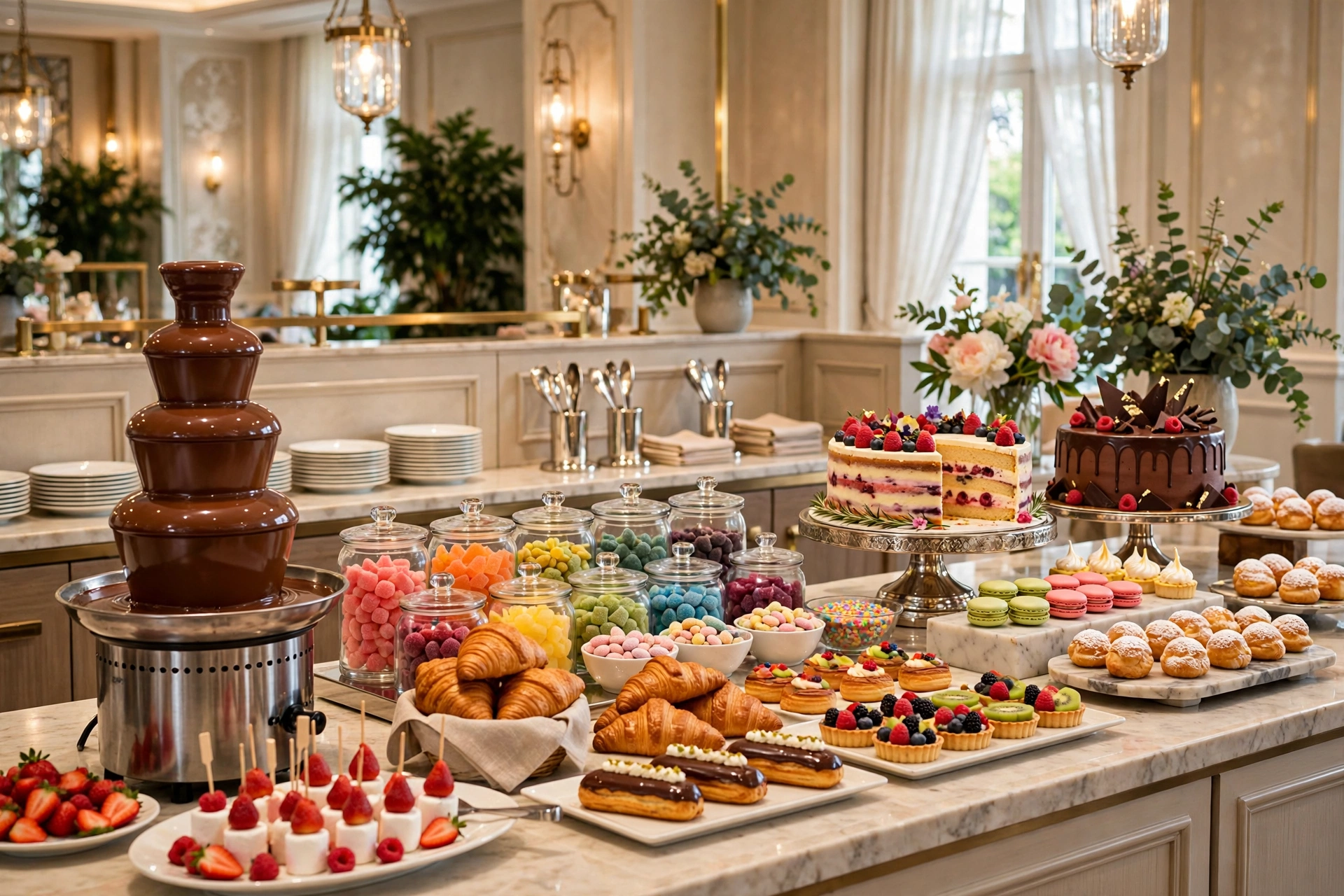 Edge buffet food stations