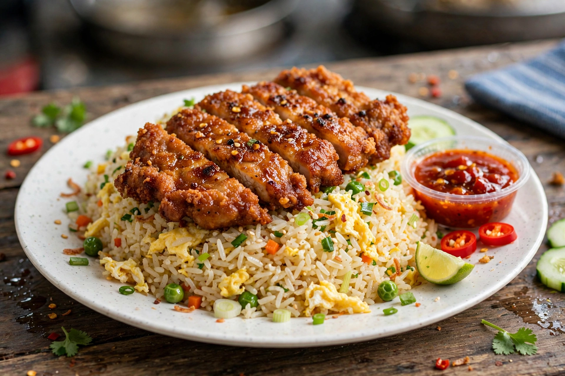 King of Fried Rice Pork Cutlet King of Fried Rice egg fried rice pork cutlet