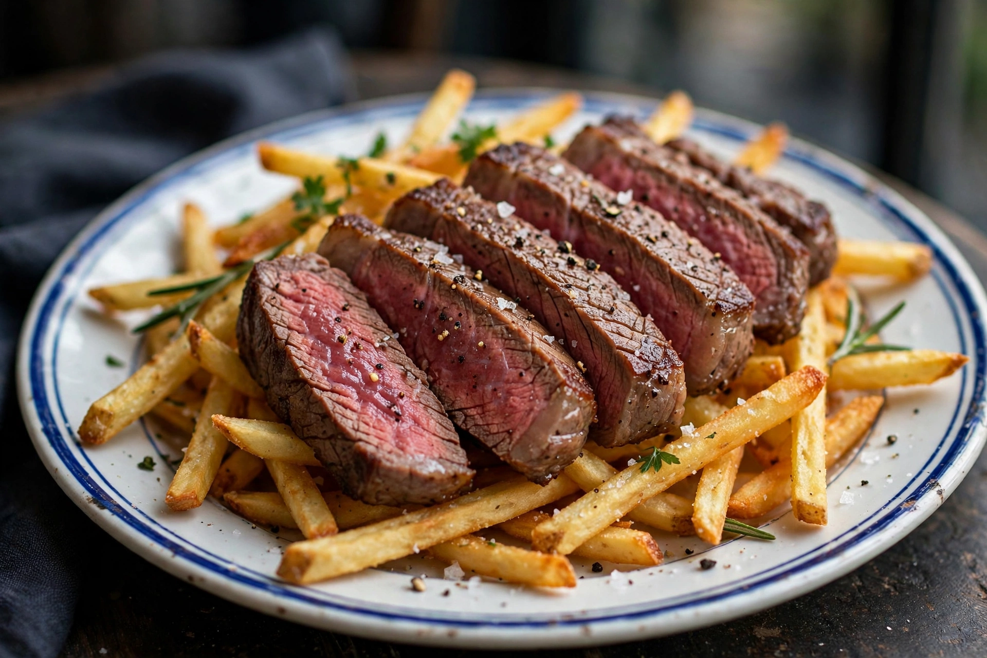 La Vache steak frites ribeye