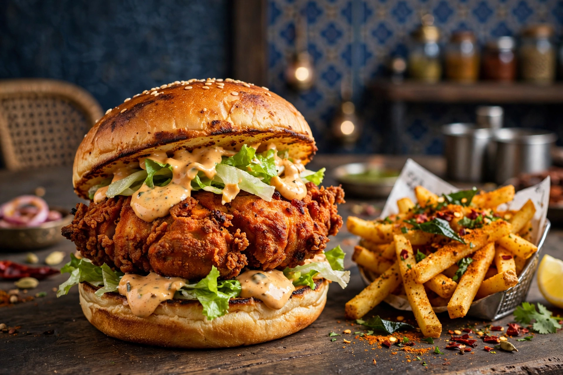 Mahmud's Tandoor Crispydoori Mahmud's Tandoor Crispydoori burger