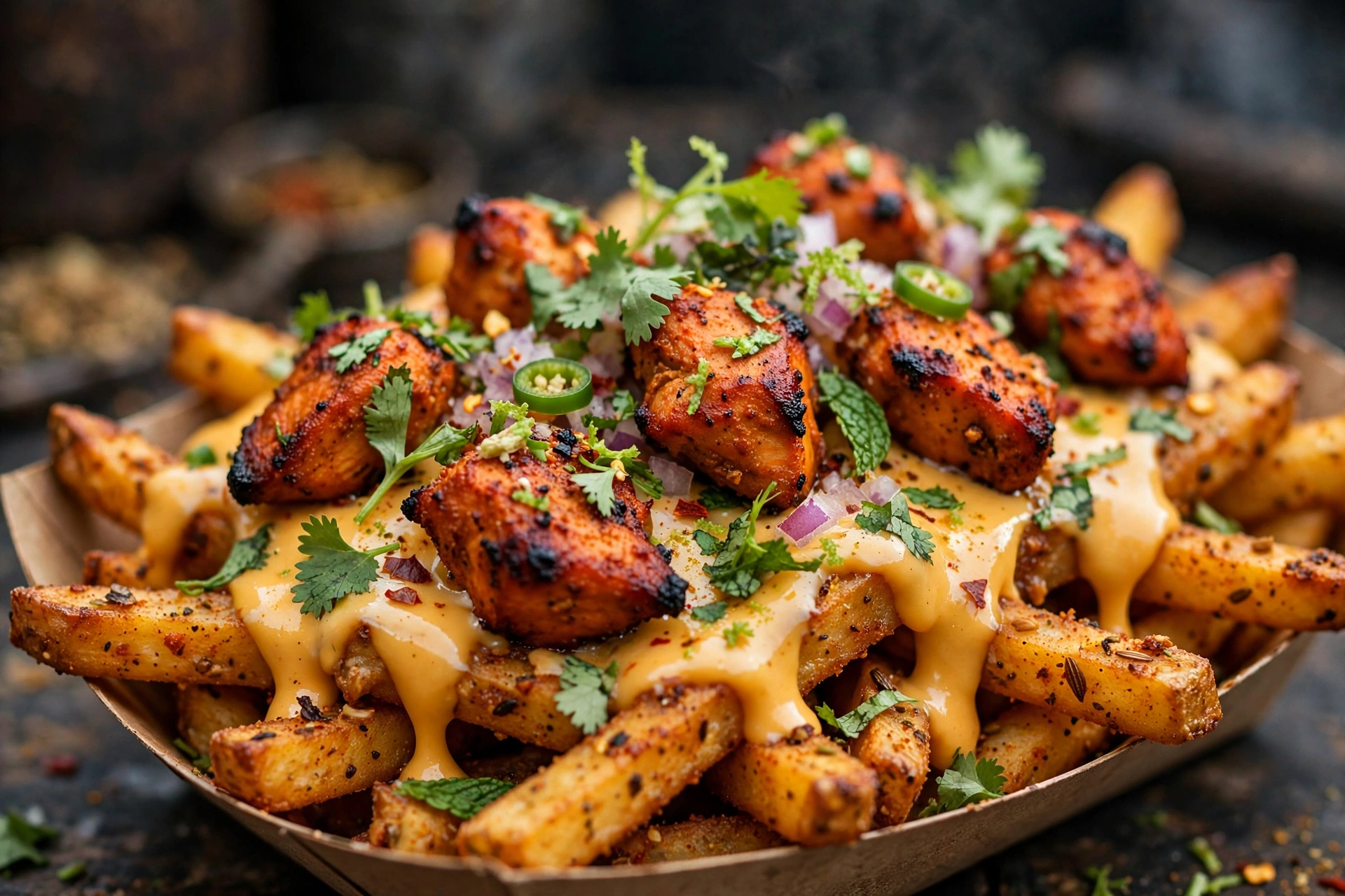 Mahmud's Tandoor Loaded Fries Mahmud's Tandoor loaded masala fries