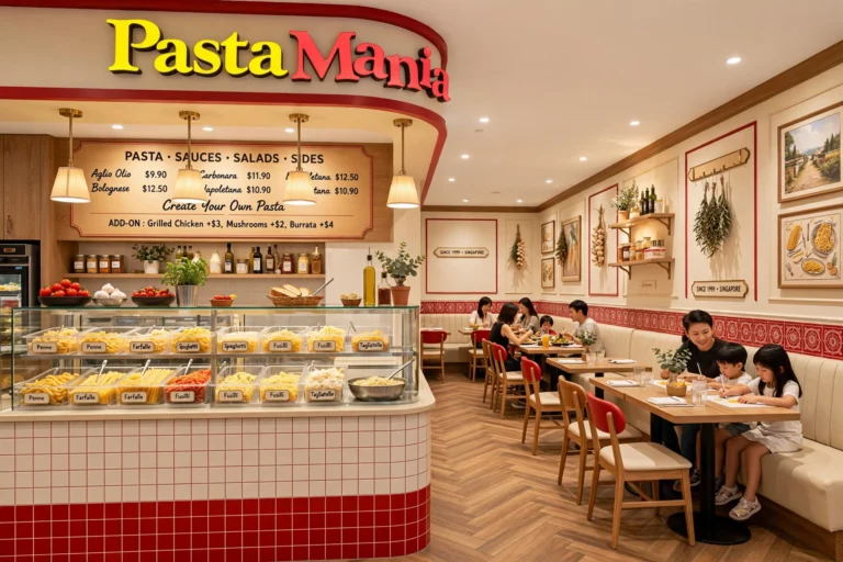 PastaMania menu Singapore prices