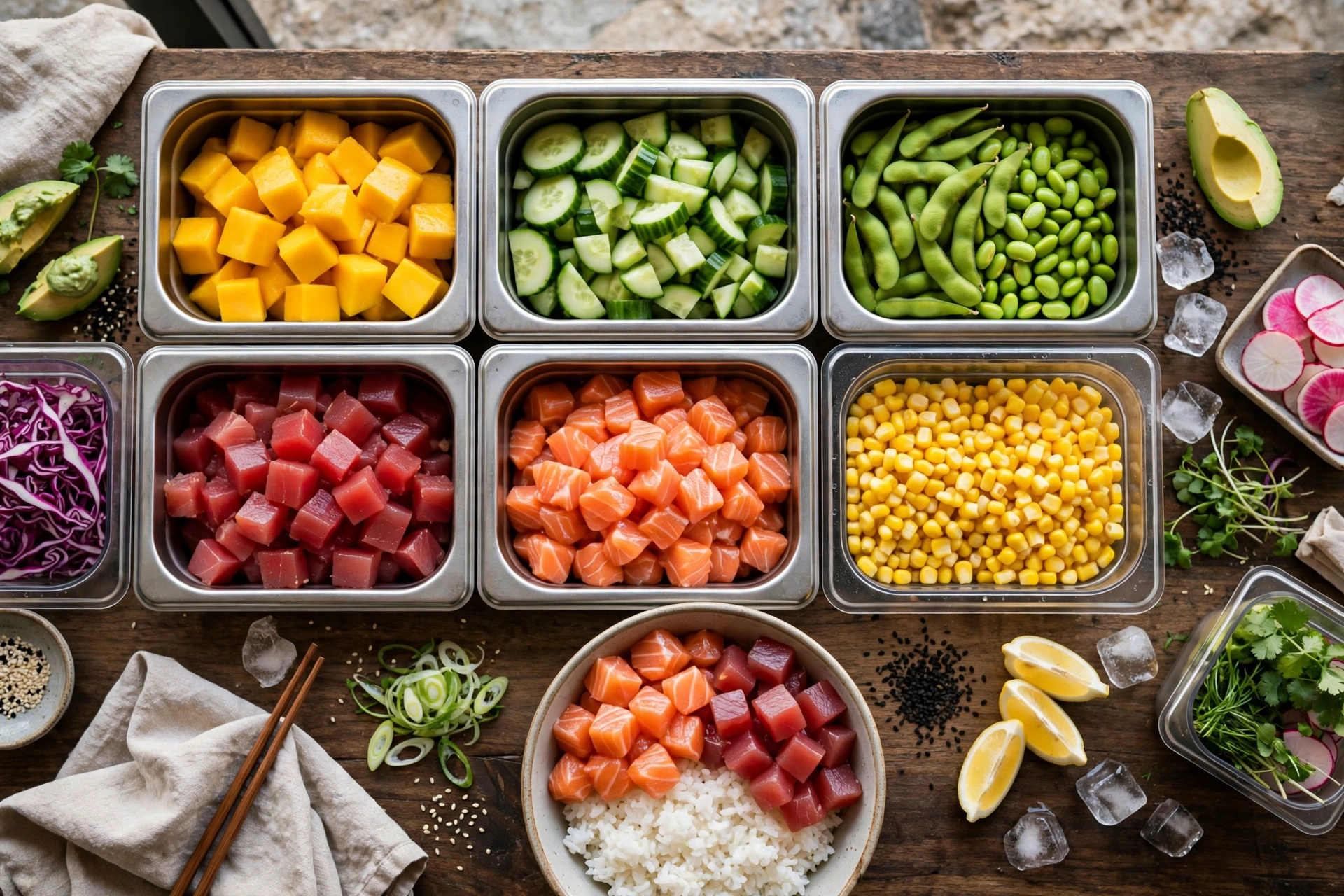 Poke Theory DIY Bowl Poke Theory DIY poke bowl toppings