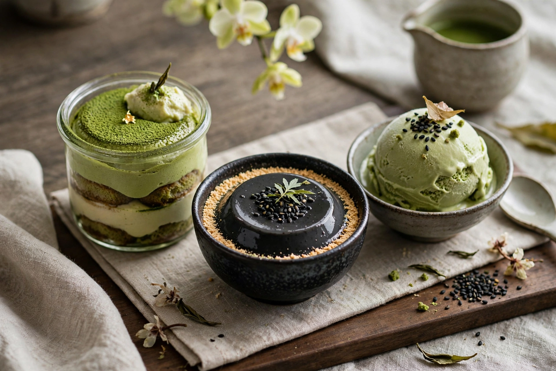 Sun with Moon Japanese desserts