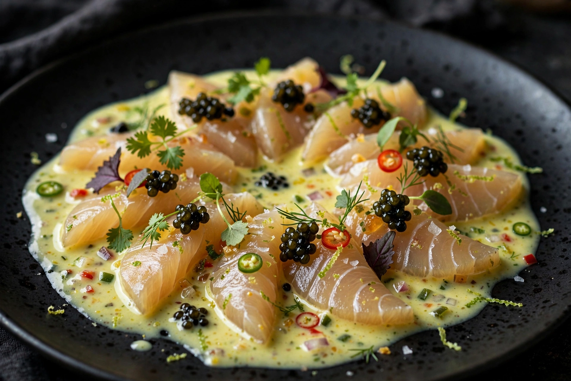 SUSHISAMBA Tiradito Singapore SUSHISAMBA yellowtail tiradito